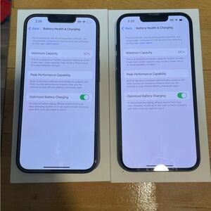 2x Apple iPhone 13 128GB 80% Battery Capacity - Navy